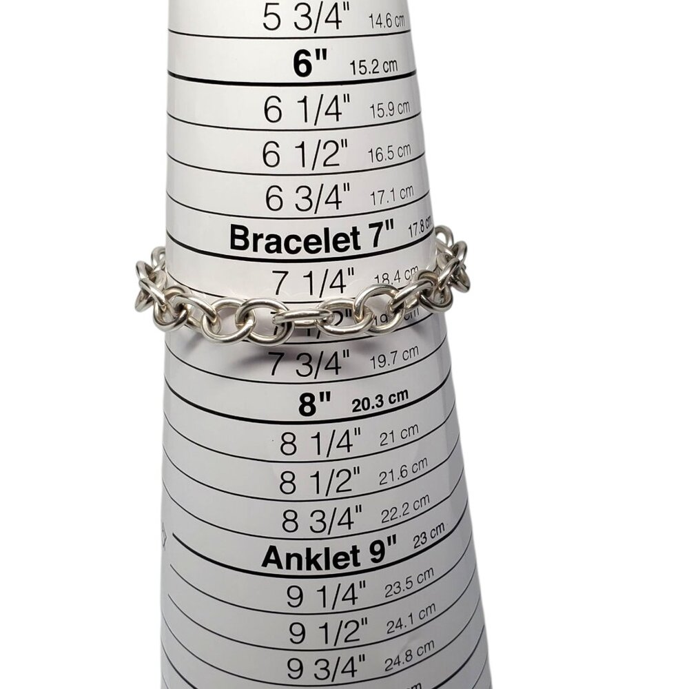 Robert Lee Morris Sterling Silver Padlock Charm Link Bracelet #23657 - Picture 7 of 16